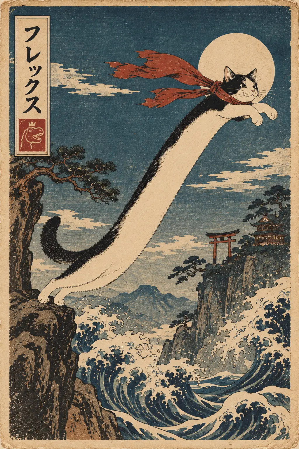 LongCat and the Wave after Hokusai
