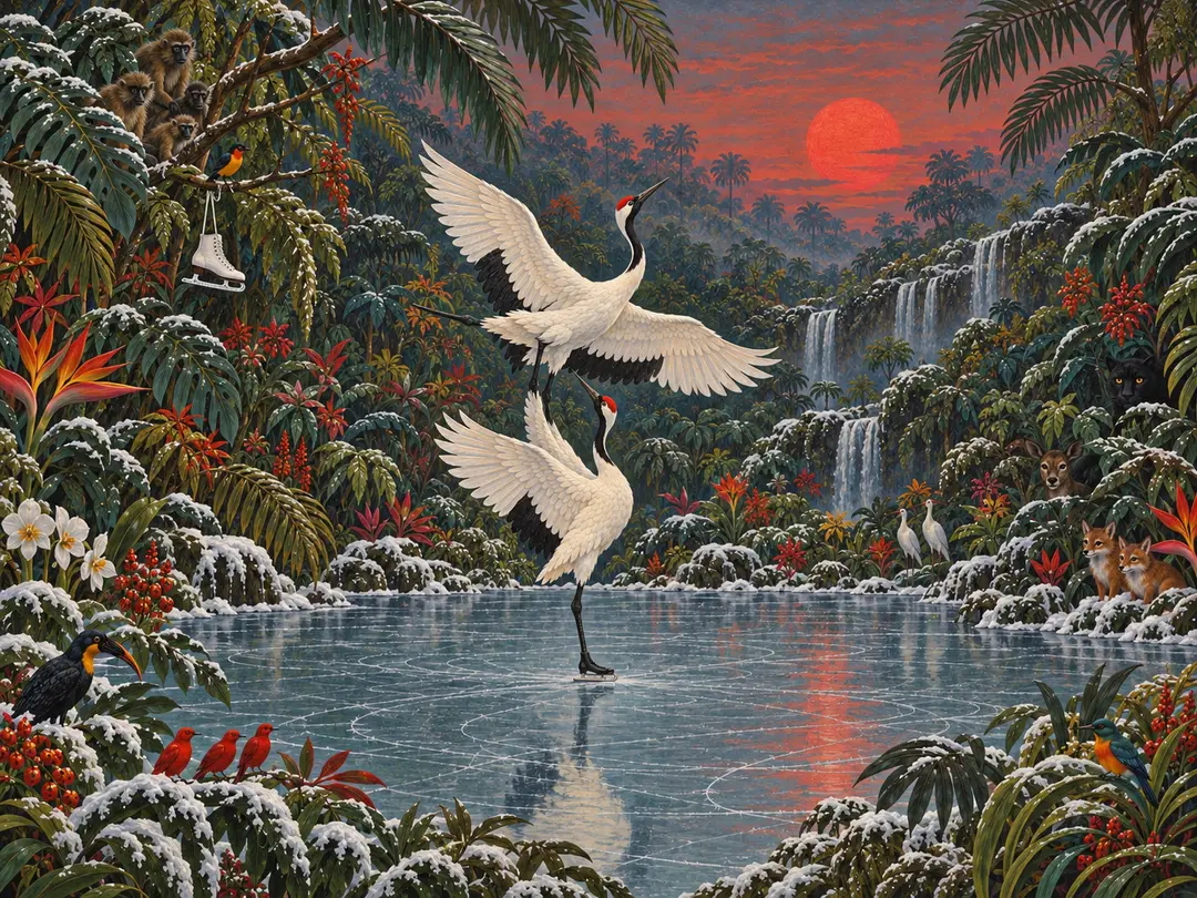 Animal Athletics XXVIII — Stork Figure Skating